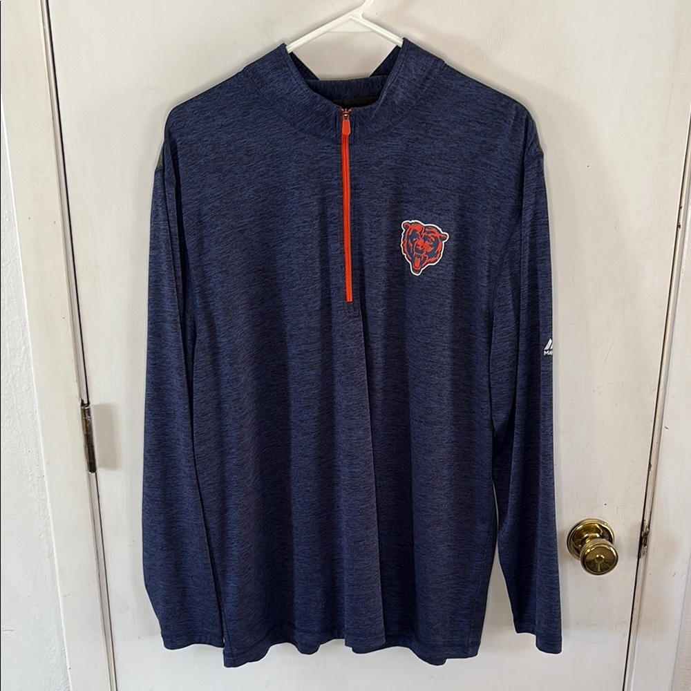 NFL Chicago Bears navy long sleeve cool base quarter zip top Size XL